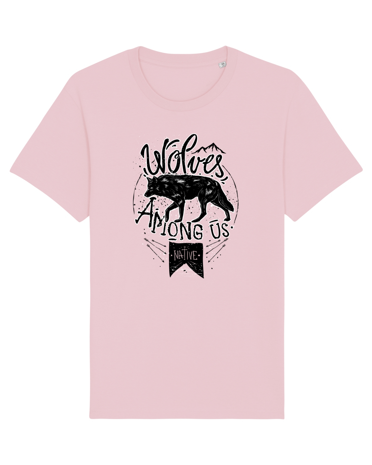 Tricou mânecă scurtă Unisex Rocker Cotton Pink