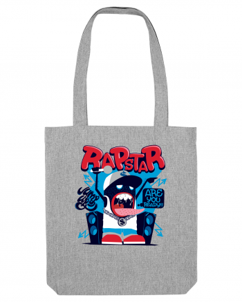 Rapstar Monster Cartoon Heather Grey