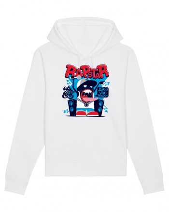 Rapstar Monster Cartoon White