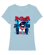 Rapstar Monster Cartoon Tricou mânecă scurtă guler larg fitted Damă Expresser
