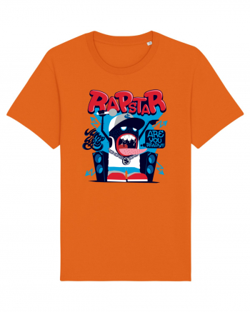 Rapstar Monster Cartoon Bright Orange