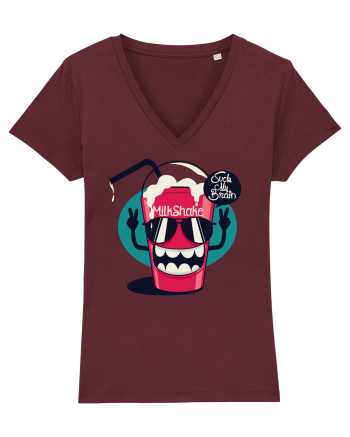 Milkshake Cartoon Burgundy
