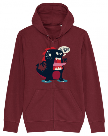 Dinosaur Cartoon Burgundy