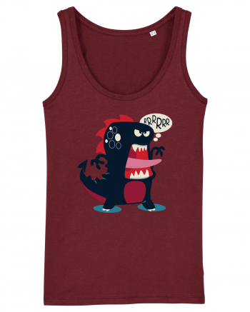 Dinosaur Cartoon Burgundy