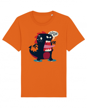 Dinosaur Cartoon Bright Orange