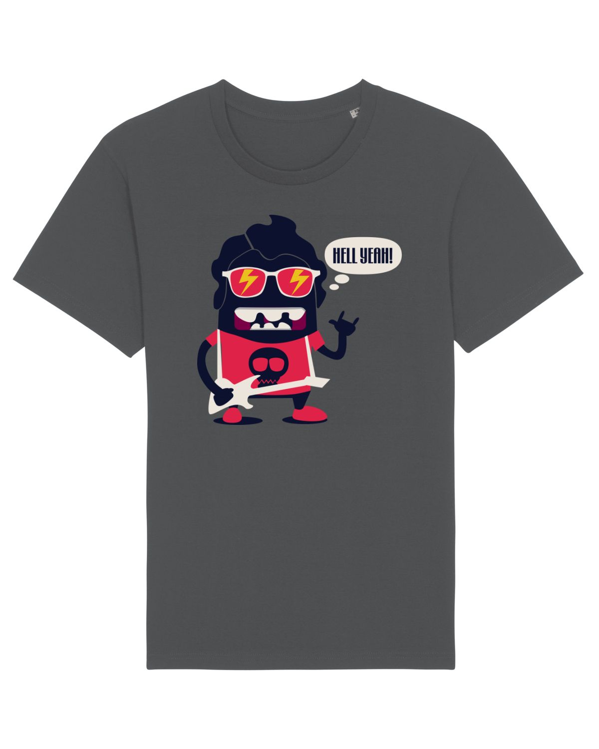 Tricou mânecă scurtă Unisex Rocker Anthracite