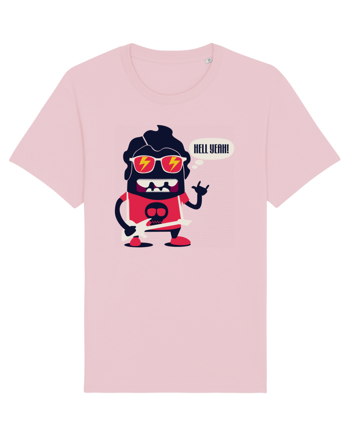 Tricou mânecă scurtă Unisex Rocker Cotton Pink