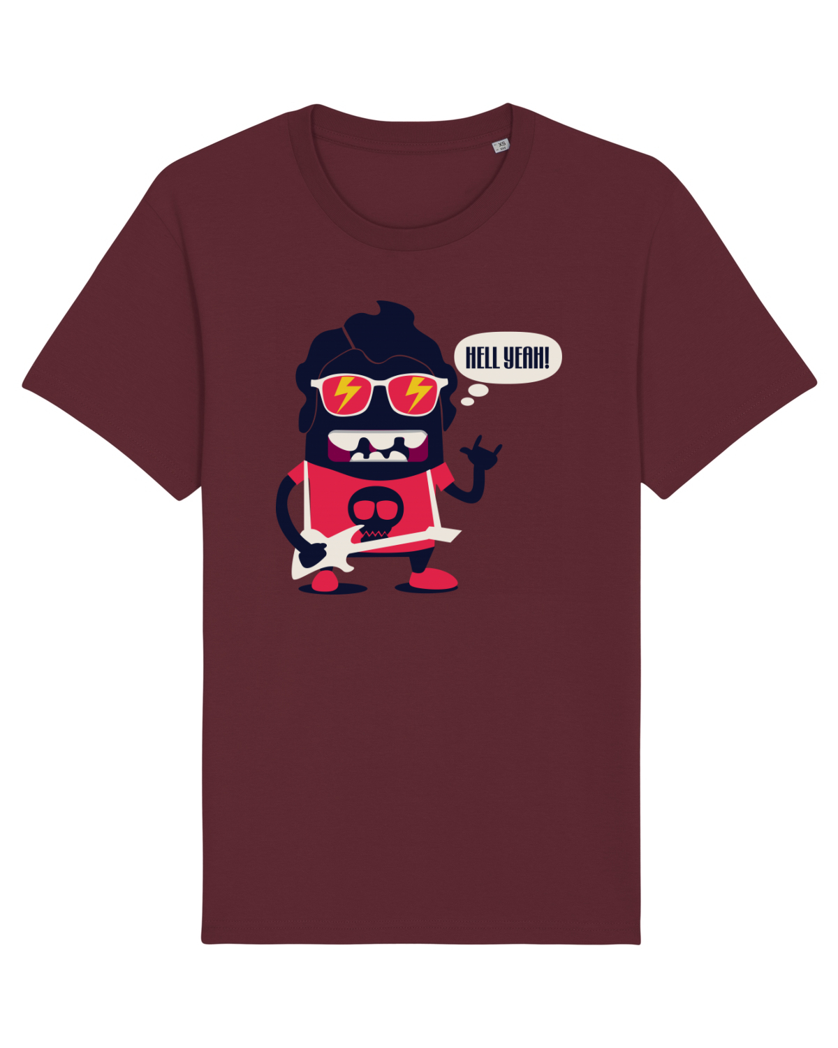 Tricou mânecă scurtă Unisex Rocker Burgundy
