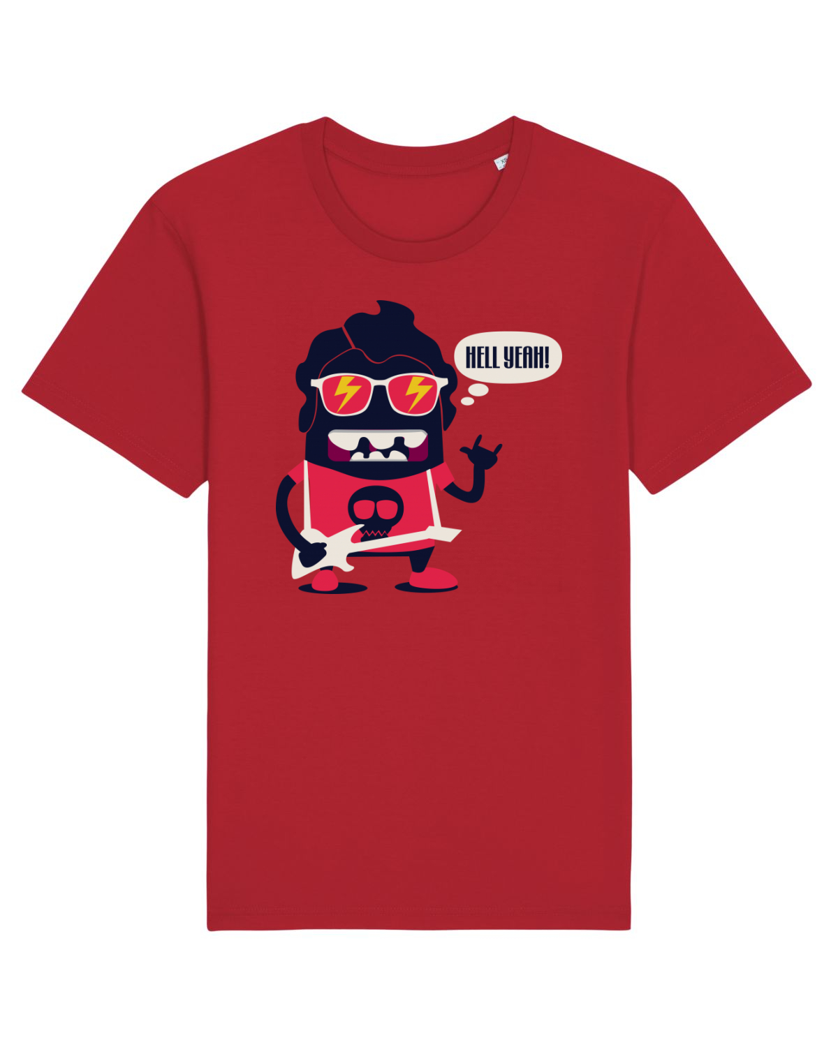 Tricou mânecă scurtă Unisex Rocker Red