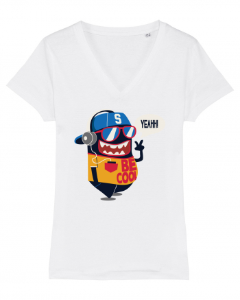 Be Cool Cartoon White