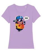 Be Cool Cartoon Tricou mânecă scurtă guler larg fitted Damă Expresser