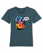 Be Cool Cartoon Tricou mânecă scurtă guler V Bărbat Presenter