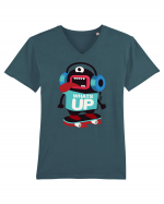 Whats Up Cartoon Tricou mânecă scurtă guler V Bărbat Presenter