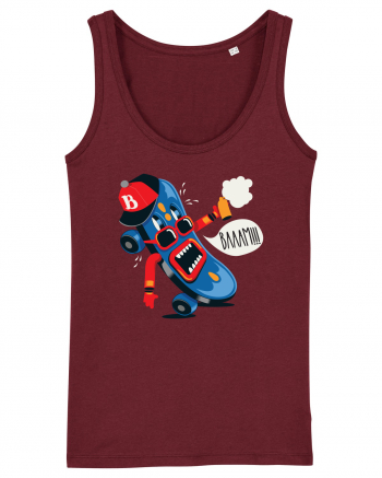 Bam Cartoon Skateboard Burgundy