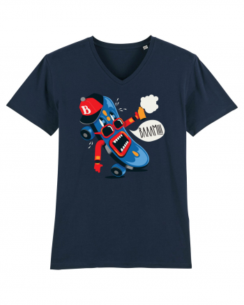 Bam Cartoon Skateboard French Navy