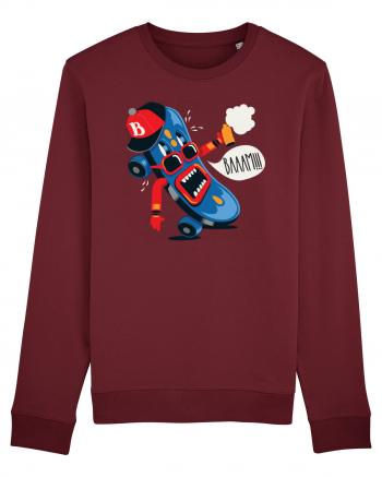 Bam Cartoon Skateboard Burgundy