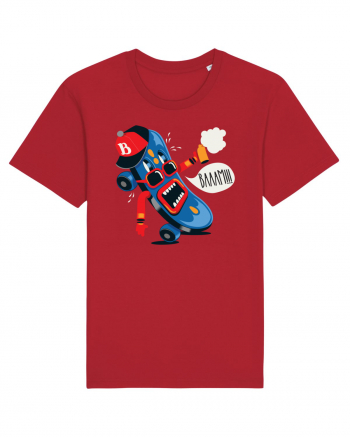 Bam Cartoon Skateboard Red