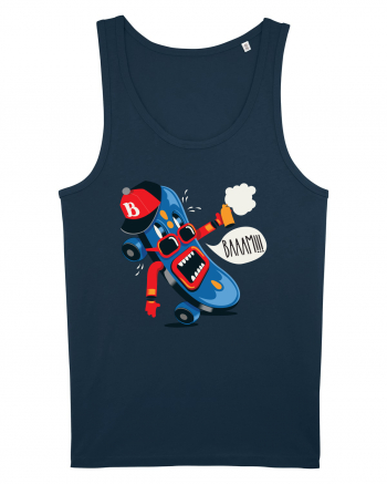 Bam Cartoon Skateboard Navy