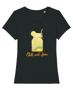 Chill and Juice Tricou mânecă scurtă guler larg fitted Damă Expresser