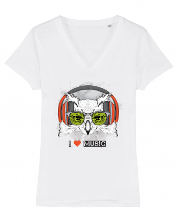 Owl Hipster Headphones White