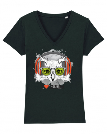 Owl Hipster Headphones Black