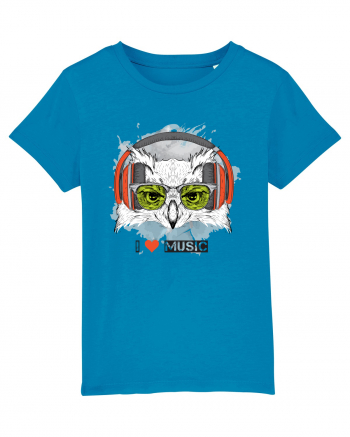 Owl Hipster Headphones Azur