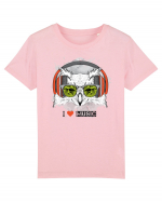 Owl Hipster Headphones Tricou mânecă scurtă  Copii Mini Creator