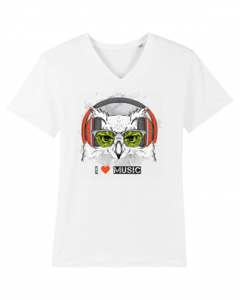 Owl Hipster Headphones White