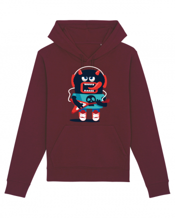 Rocker Cartoon Monster Burgundy