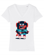 Rocker Cartoon Monster Tricou mânecă scurtă guler V Damă Evoker