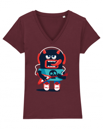 Rocker Cartoon Monster Burgundy