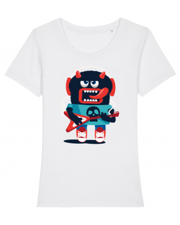 Rocker Cartoon Monster White