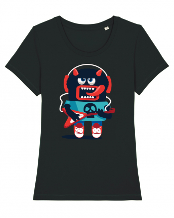 Rocker Cartoon Monster Black