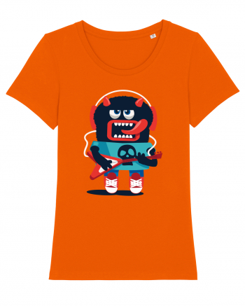 Rocker Cartoon Monster Bright Orange