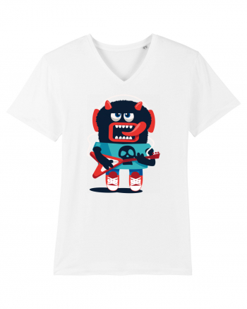 Rocker Cartoon Monster White