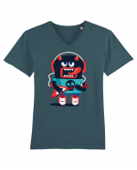 Rocker Cartoon Monster Tricou mânecă scurtă guler V Bărbat Presenter