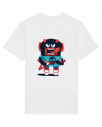 Rocker Cartoon Monster White