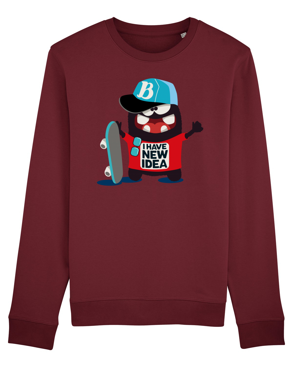 Bluză mânecă lungă Unisex Rise Burgundy