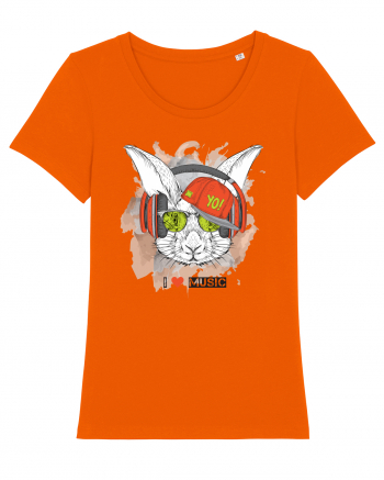 Rabbit Hipster Headphones Bright Orange