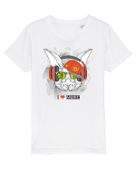 Rabbit Hipster Headphones Tricou mânecă scurtă  Copii Mini Creator