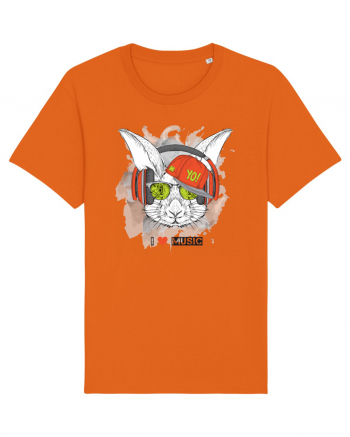 Rabbit Hipster Headphones Bright Orange