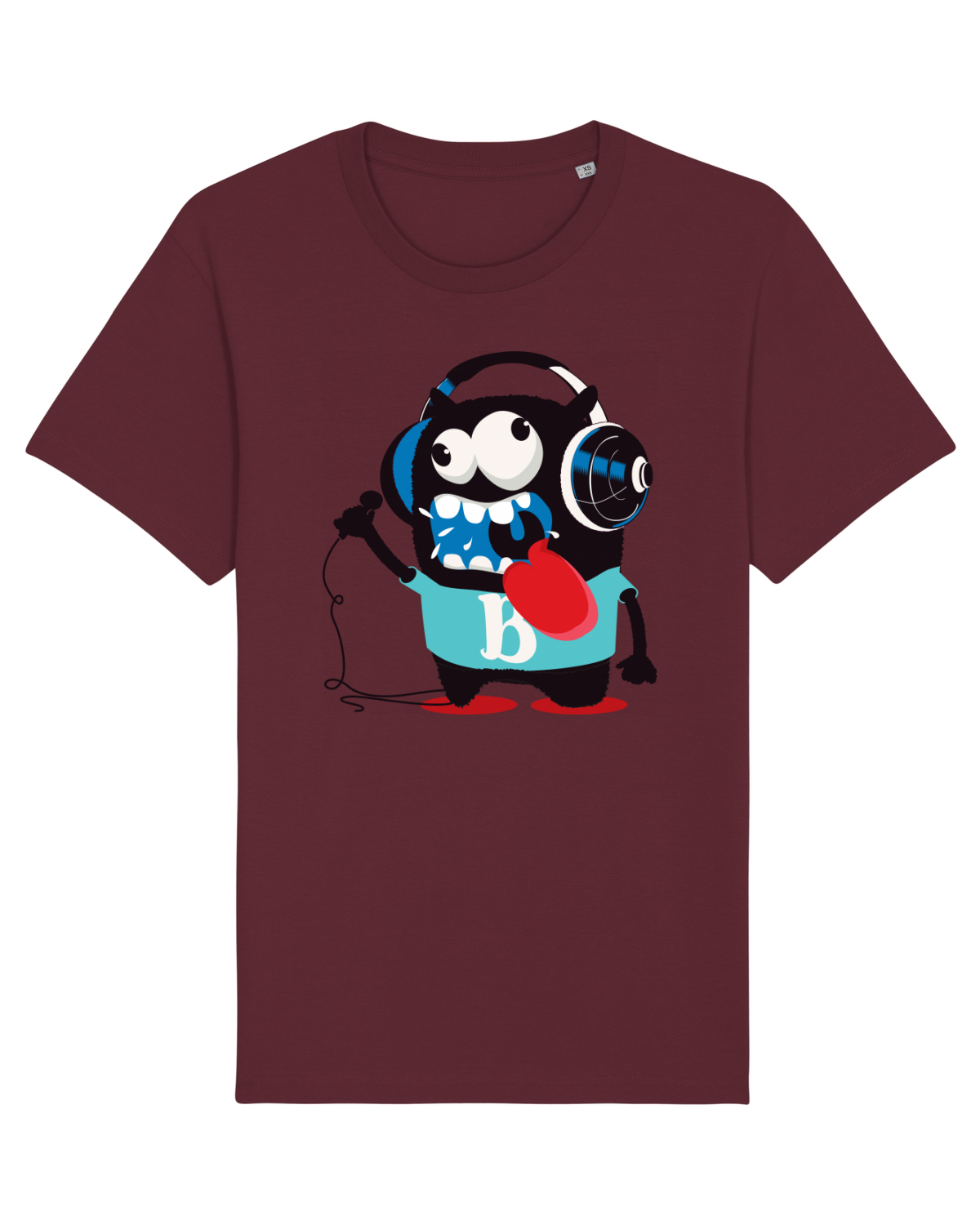 Tricou mânecă scurtă Unisex Rocker Burgundy