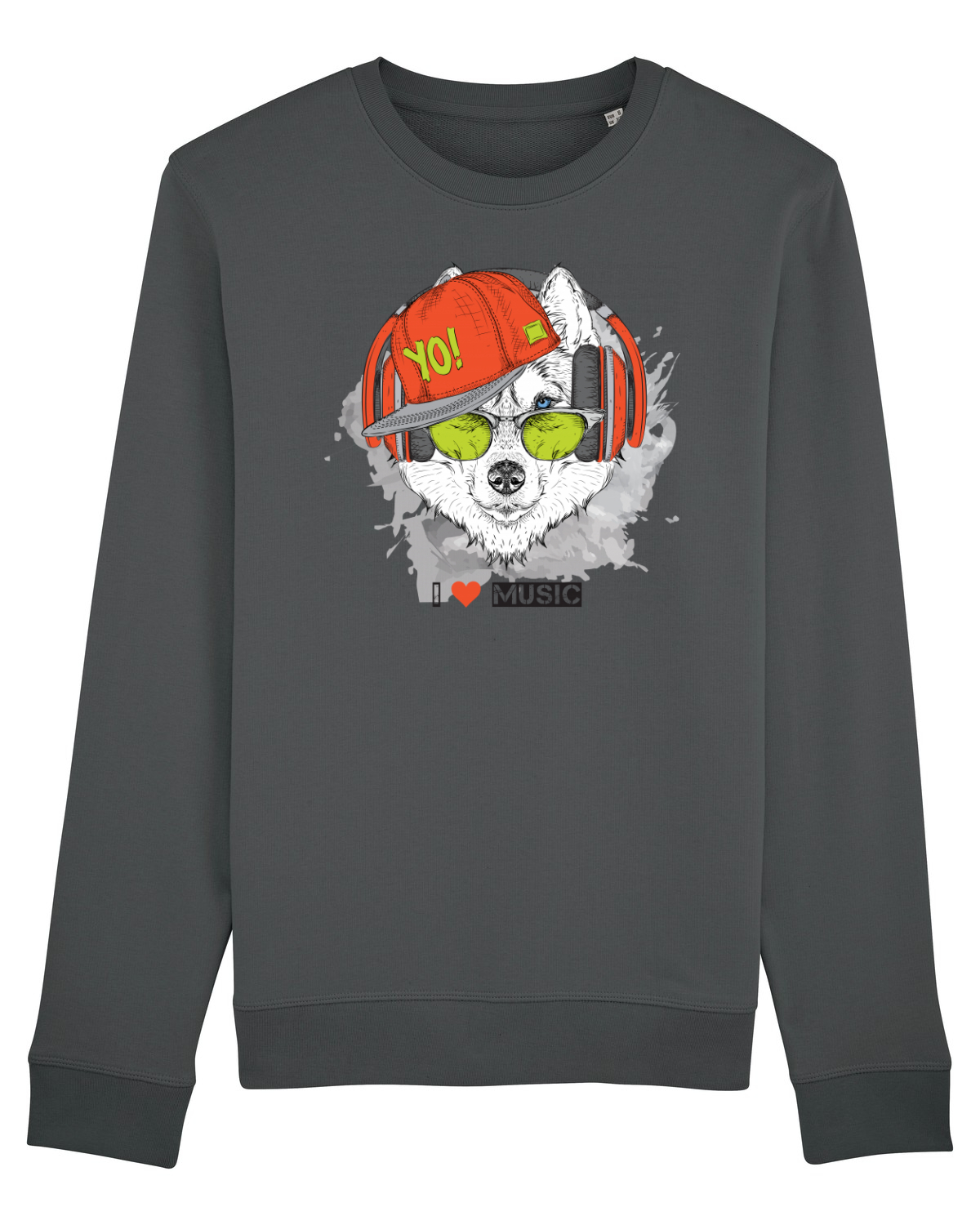 Bluză mânecă lungă Unisex Rise Anthracite