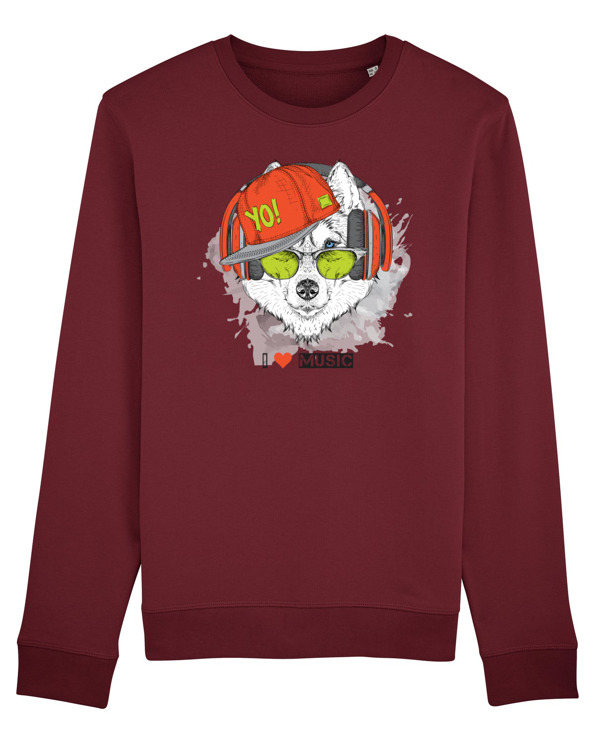 Bluză mânecă lungă Unisex Rise Burgundy