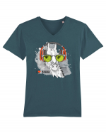 I love Music Giraffe Tricou mânecă scurtă guler V Bărbat Presenter