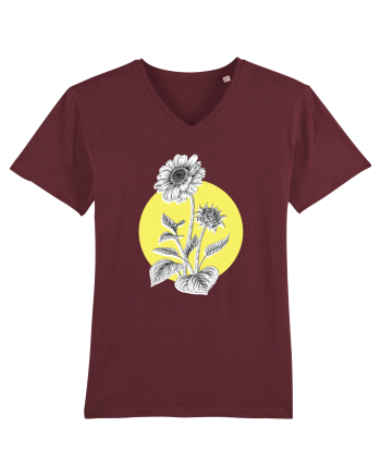 Floarea Soarelui Galben Burgundy