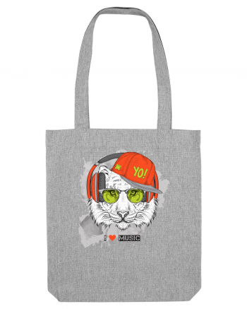 Hipster Tiger Headphones Heather Grey