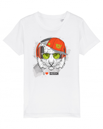 Hipster Tiger Headphones White