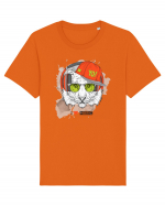 Hipster Tiger Headphones Tricou mânecă scurtă Unisex Rocker