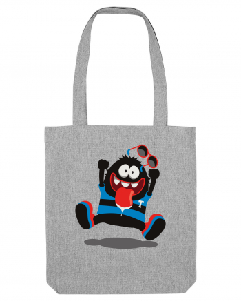 Crazy Monster Cartoon Heather Grey